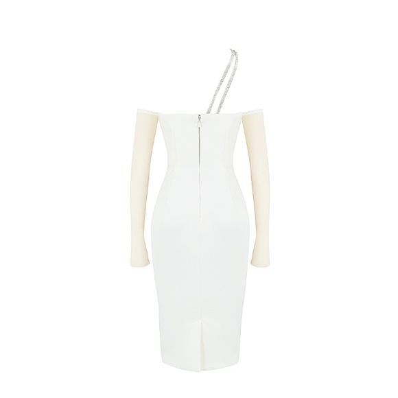 COPY - NWT House of Cb Loulou Ivory Satin Cutout Mini Dress - Picture 4 of 7